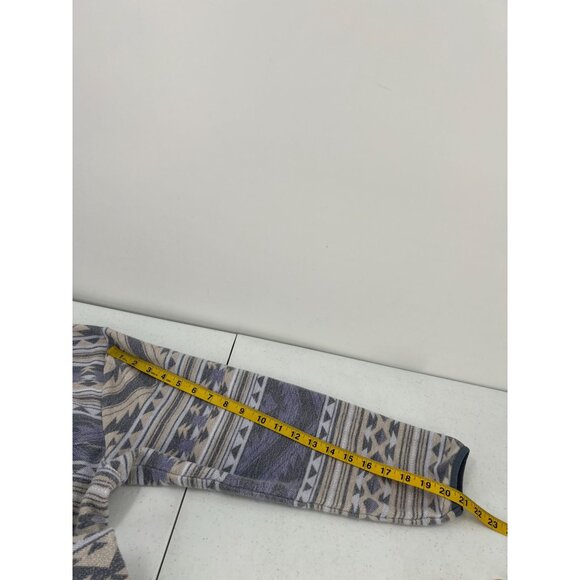 Rafter C XL Aztec Cotton Quarter-Zip Pullover Sweater Southwestern Tribal 90s - Picture 11 of 14